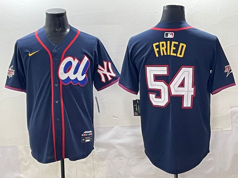 Men 2025 New York Yankees #54 Fried Drak Blue All star Nike MLB Jersey style 03